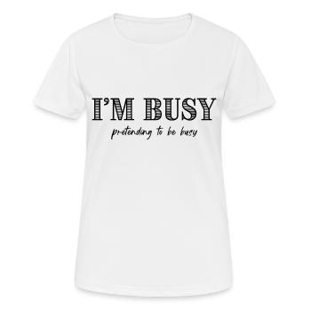 Office job chill office work lazy funny sayings - Women's Breathable T-Shirt - white - Front - AI Model Female 172 dark (172cm)