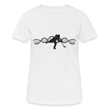 Eishockey Wintersport Eishockeyteam Geschenk - Frauen T-Shirt atmungsaktiv - Weiß - Vorne - AI Model Female 172 dark (172cm)