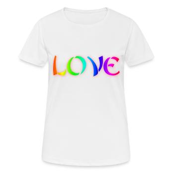 Amour - T-shirt respirant Femme - blanc - Devant - AI Model Female 172 dark (172cm)
