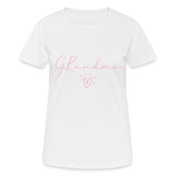 Oma. - Frauen T-Shirt atmungsaktiv - Weiß - Vorne - AI Model Female 172 dark (172cm)