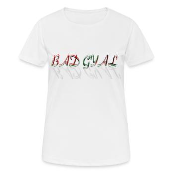 BAD GYAL - T-shirt respirant Femme - blanc - Devant - AI Model Female 172 dark (172cm)