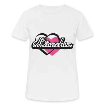Kosename Mäuschen Herz - Frauen T-Shirt atmungsaktiv - Weiß - Vorne - AI Model Female 172 dark (172cm)