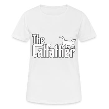 Propriétaire de chat Ami Chats Papa Parodie Chats - T-shirt respirant Femme - blanc - Devant - AI Model Female 172 dark (172cm)