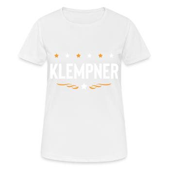 Klempner Beruf - Frauen T-Shirt atmungsaktiv - Weiß - Vorne - AI Model Female 172 dark (172cm)