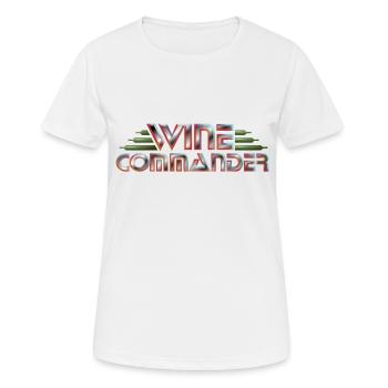WINE COMMANDER - T-shirt respirant Femme - blanc - Devant - AI Model Female 172 dark (172cm)
