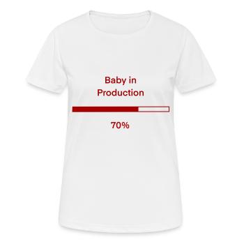 Baby in production - Women's Breathable T-Shirt - white - Front - AI Model Female 172 dark (172cm)