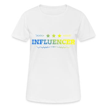 Influencer Beruf - Frauen T-Shirt atmungsaktiv - Weiß - Vorne - AI Model Female 172 dark (172cm)