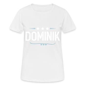 Dominik - Frauen T-Shirt atmungsaktiv - Weiß - Vorne - AI Model Female 172 dark (172cm)