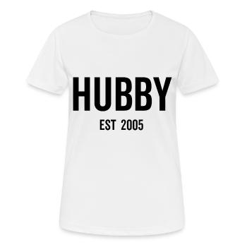 Hubby Est 2005 - Women's Breathable T-Shirt - white - Front - AI Model Female 172 dark (172cm)