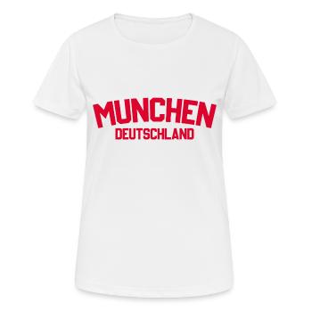 Munich Allemagne - T-shirt respirant Femme - blanc - Devant - AI Model Female 172 dark (172cm)