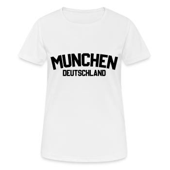 Munich Allemagne - T-shirt respirant Femme - blanc - Devant - AI Model Female 172 dark (172cm)