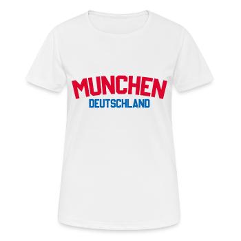 Munich Allemagne - T-shirt respirant Femme - blanc - Devant - AI Model Female 172 dark (172cm)