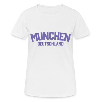 Munich Allemagne - T-shirt respirant Femme - blanc - Devant - AI Model Female 172 dark (172cm)