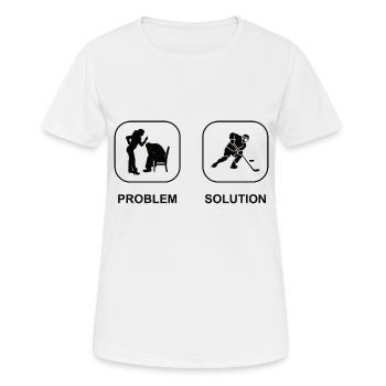 Eishockeyteam Wintersport Eishockey Geschenk - Frauen T-Shirt atmungsaktiv - Weiß - Vorne - AI Model Female 172 dark (172cm)