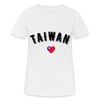 Taiwan - Frauen T-Shirt atmungsaktiv - Weiß - Vorne - AI Model Female 172 dark (172cm)