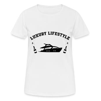 Yacht Luxury Lifestyle - Women's Breathable T-Shirt - white - Front - AI Model Female 172 dark (172cm)