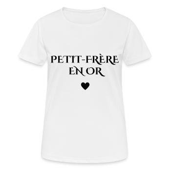 petit-frère en or - T-shirt respirant Femme - blanc - Devant - AI Model Female 172 dark (172cm)