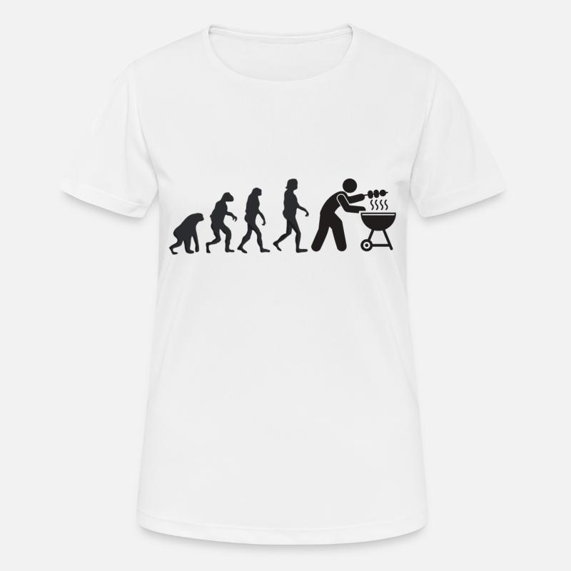 Barbecue - Human evolution - Women's Breathable T-Shirt - white