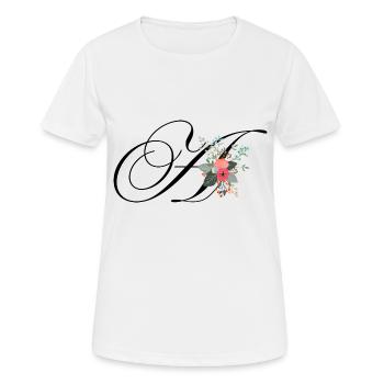 Brief an Blumen - Frauen T-Shirt atmungsaktiv - Weiß - Vorne - AI Model Female 172 dark (172cm)