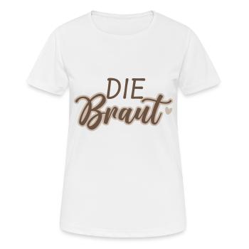 Die Braut - Frauen T-Shirt atmungsaktiv - Weiß - Vorne - AI Model Female 172 dark (172cm)