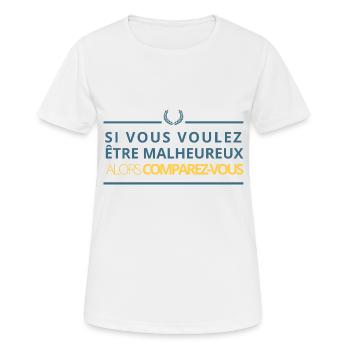 Compare - Women's Breathable T-Shirt - white - Front - AI Model Female 172 dark (172cm)