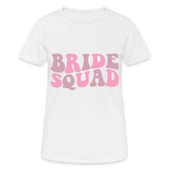 BRIDE SQUAD, Bridal Party T-Shirt - Women's Breathable T-Shirt - white - Front - AI Model Female 172 dark (172cm)