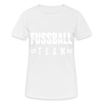 Fussball Team - Frauen T-Shirt atmungsaktiv - Weiß - Vorne - AI Model Female 172 dark (172cm)