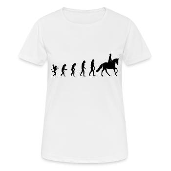 Cadeau Rider Riding Evolution - T-shirt respirant Femme - blanc - Devant - AI Model Female 172 dark (172cm)