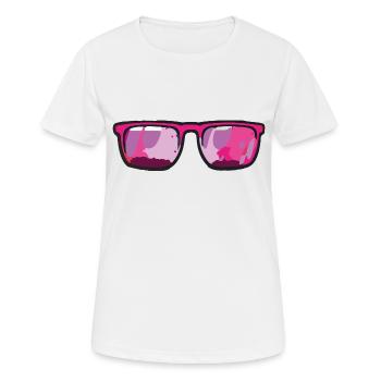 sonnenbrille pinup - Frauen T-Shirt atmungsaktiv - Weiß - Vorne - AI Model Female 172 dark (172cm)