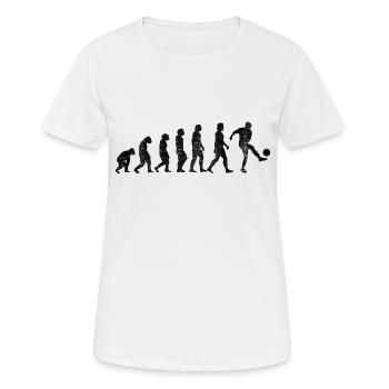 Fußballmannschaft Fußballspieler Fußballdesign - Frauen T-Shirt atmungsaktiv - Weiß - Vorne - AI Model Female 172 dark (172cm)