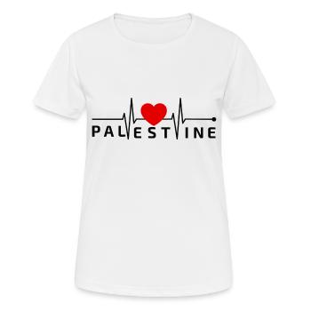 A Heart for Palestine - Women's Breathable T-Shirt - white - Front - AI Model Female 172 dark (172cm)