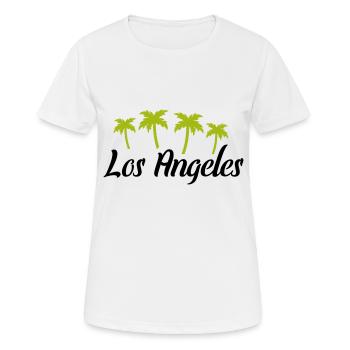 Los Angeles - T-shirt respirant Femme - blanc - Devant - AI Model Female 172 dark (172cm)