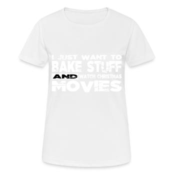 chambre à coucher dessert dinosaure fan barbes confiseur - T-shirt respirant Femme - blanc - Devant - AI Model Female 172 dark (172cm)