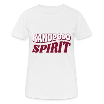 Kanupolo Spirit Slogan - Frauen T-Shirt atmungsaktiv - Weiß - Vorne - AI Model Female 172 dark (172cm)