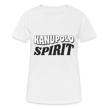 Kanupolo Spirit Slogan - Frauen T-Shirt atmungsaktiv - Weiß - Vorne - AI Model Female 172 dark (172cm)