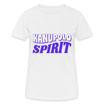 Kanupolo Spirit Slogan - Frauen T-Shirt atmungsaktiv - Weiß - Vorne - AI Model Female 172 dark (172cm)