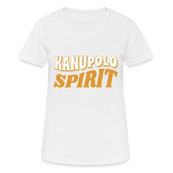 Kanupolo Spirit Slogan - Frauen T-Shirt atmungsaktiv - Weiß - Vorne - AI Model Female 172 dark (172cm)