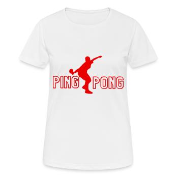 Ping-pong - ping pong gift idea - Women's Breathable T-Shirt - white - Front - AI Model Female 172 dark (172cm)