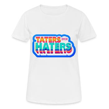 Taters Over Haters 19 - Frauen T-Shirt atmungsaktiv - Weiß - Vorne - AI Model Female 172 dark (172cm)