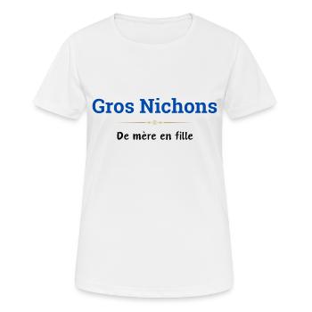 Große , Mutter zu Tochter - Frauen T-Shirt atmungsaktiv - Weiß - Vorne - AI Model Female 172 dark (172cm)
