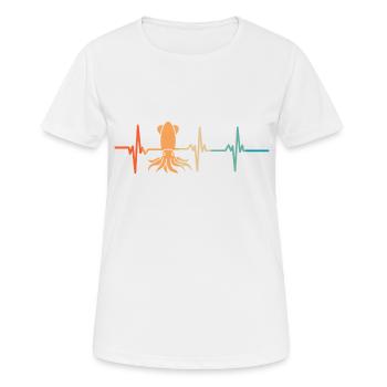 Squid heartbeat - Women's Breathable T-Shirt - white - Front - AI Model Female 172 dark (172cm)
