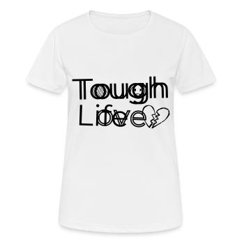Vie dure / Amour ( Emo ) - T-shirt respirant Femme - blanc - Devant - AI Model Female 172 dark (172cm)