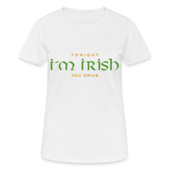 Irish lustiger Spruch - Tonight I m Irish - Frauen T-Shirt atmungsaktiv - Weiß - Vorne - AI Model Female 172 dark (172cm)