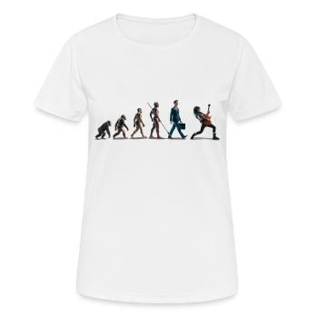 Evolution Guitar Player 06 2024 2 - Women's Breathable T-Shirt - white - Front - AI Model Female 172 dark (172cm)