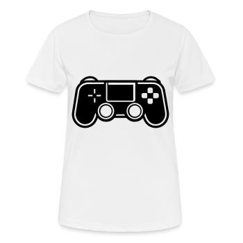 Jeux vidéo manette - T-shirt respirant Femme - blanc - Devant - AI Model Female 172 dark (172cm)
