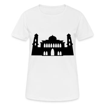 mosque silhouette - Women's Breathable T-Shirt - white - Front - AI Model Female 172 dark (172cm)