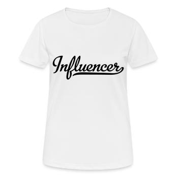 Influencer - Women's Breathable T-Shirt - white - Front - AI Model Female 172 dark (172cm)
