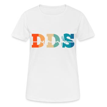 Battement de cœur rétro Doctor of Dental Surgery - T-shirt respirant Femme - blanc - Devant - AI Model Female 172 dark (172cm)
