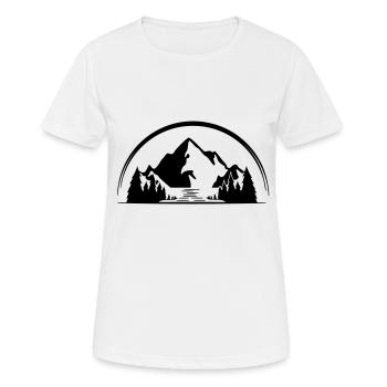 Montagnes - T-shirt respirant Femme - blanc - Devant - AI Model Female 172 dark (172cm)