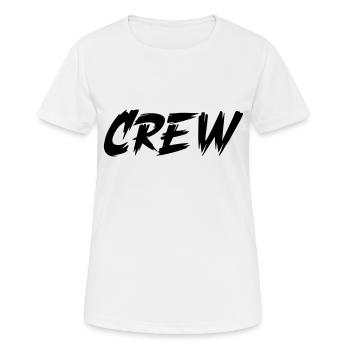 crew - Frauen T-Shirt atmungsaktiv - Weiß - Vorne - AI Model Female 172 dark (172cm)